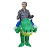 Attractive Fancy Inflatable Green Crocodile Mascot Animal Costume Festival Celebration Party Decoration for Adults