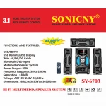 Audio Wireless Innovations 200W Integrated Stereo Amplifier 3.1 Home Theater System Multimedia Subwoofer Speaker