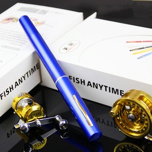 B1311 Carbon  Portable Pen Raft Fishing Rod Carp Bass Surf Saltwater Casting Winter Mini Ice Fishing Rods with Metal Rells