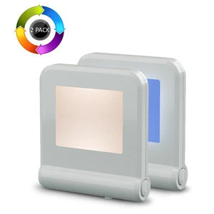 Baby Night Light For Kids,8 Colors Plug In LED Toilet Night Light,Dusk to Dawn Sensor LED Color Changing Nightlight