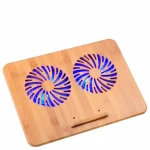 Bamboo USB 2.0 port unique design custom eco friendly laptop cooling pad for 15.6inch laptop