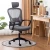 Import Bank Center Black Mesh Armrest Ergonomic Office Desk Stool Cashier Chair use in Bank from China