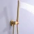 Bathroom Hotel European Brass Shower Faucet Gold Ceiling Rain Shower In Wall Set