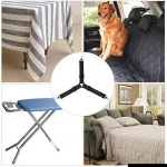 Bed Sheet Fasteners 4 PCS Adjustable Triangle Elastic Suspenders Gripper Holder Straps Clip for Bed Sheets Mattress Covers Sofa