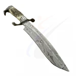 Best Design Damascus steel  Wood handle hunting knives exclusively hand made with leather sheath Hunting gear