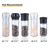 Best price manual disposable spice salt pepper mill, wholesale 80ml 100ml glass  plastic spice salt pepper grinder