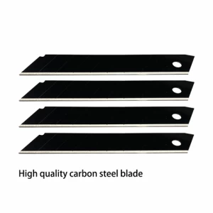 Best quality 18mm black blades office box cutter snap off blade sliding utility knife blade