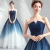 Import BL00154 2020 Dream star gradient Off shoulder dress Blue party annual show wedding dress wholesale from China