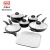 Import Black Aluminum Pots and Pans Kitchen 15 pcs Non Stick Cookware Set with Cooking Utensils from China