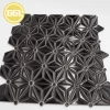 Black Flower Pattern Porcelain Mosaic Floor and Wall Ceramic Tiles Factory