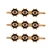 Import black gold silver alloy Metal crystal eye hair clips for women vintage punk evil-eye devil&#x27;s eye hairpins party hair accessories from China