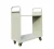 Import book trolley library steel book cart with wheel for school Two story book cart movable library furniture metal school furniture from China