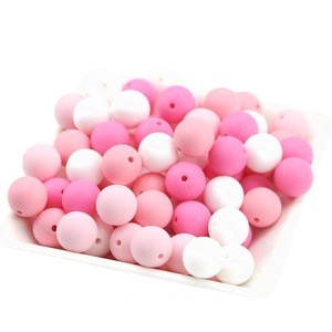 BPA Free Baby Soft Loose Silicone Beads For Teething silicone beads necklace DIY Beads
