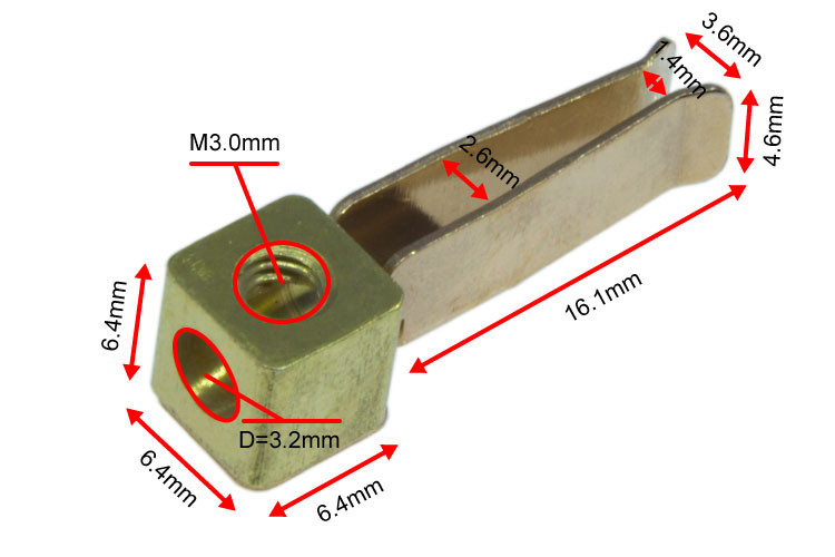 Buy Brass Flat Spring Contact Sheet With Screw Terminal. Stamping Metal