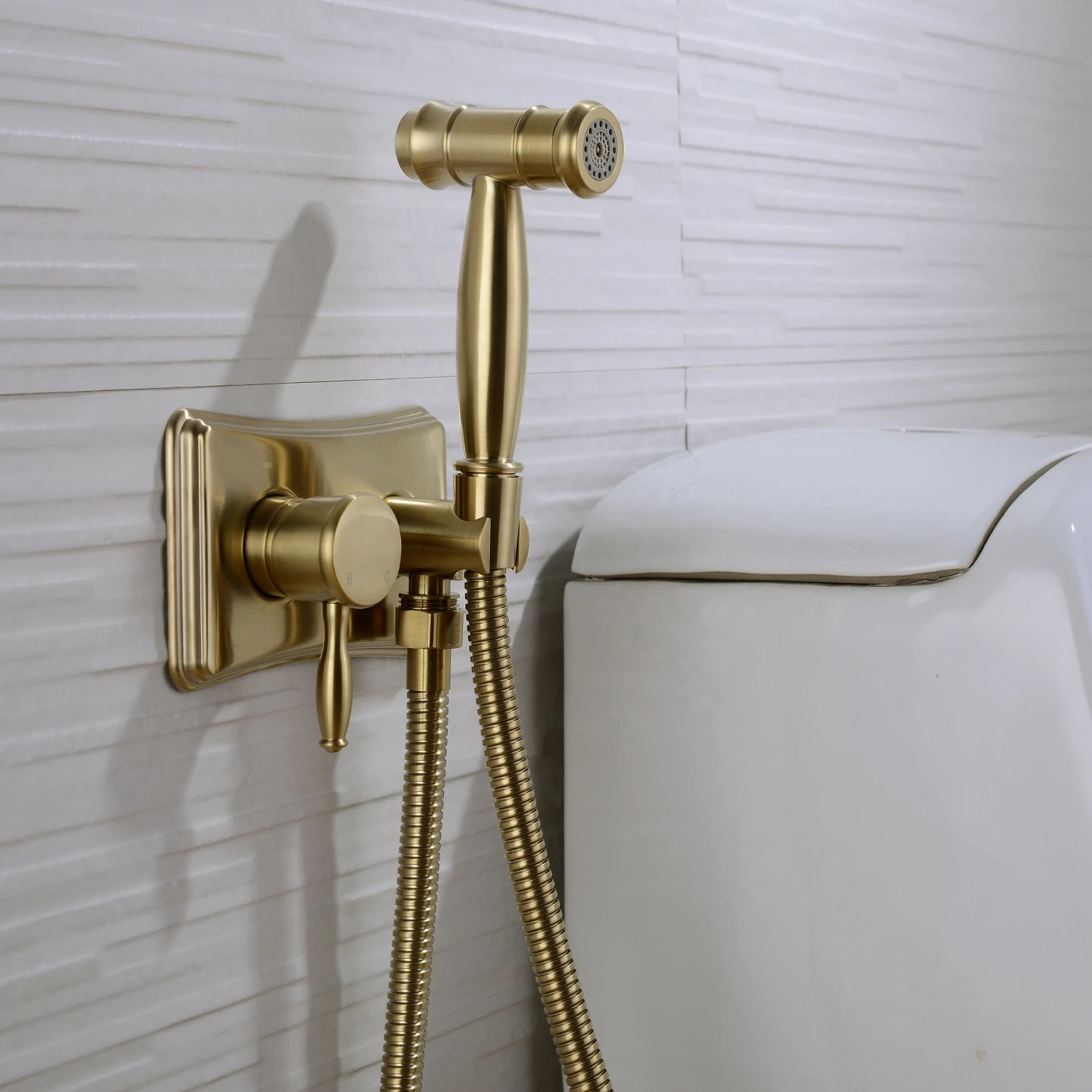 Brass Toilet Hot Cold Handheld Bidet Diaper Set Bathroom Shower Set Shattaf Sprayer Jet Douche Kit Bidet Spray