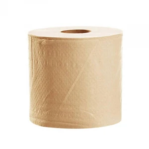 Brown Bamboo FSC Biodegradable Unbleached Private Label 3-Ply Bathroom Tissue Toilet Roll Paper