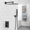 BWE Brass Shower Faucet Bath Black In-wall UPC CUPC Rain Shower Faucet