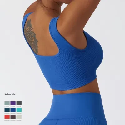 Bwx6316-1 Women Seamless Sports Shockproof Underwear Fitness Running Yoga Bra