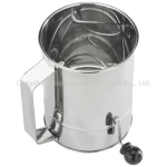 Cangshan - Henry Foodservice Stainless Steel Flour Sifter for Baking, Flour Sieve, Hand Crank Knob, 3Cups & 5Cups & 8-Cups