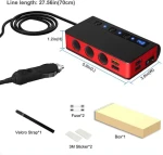 Car Lighter Charger 120W QC 3.0 5V 2.4A Fast Charging Smart Led Car Voltage Display Car Lighter Socket