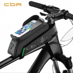 CBR Custom Logo IPX2 Waterproof 5.8'/6.0' Cycling Bicycle Frame Pannier Bike Front Tube Touch Screen Bag for Cell Phone