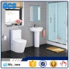 Ceramic bathroom wash down toilet and pedestal basin suite