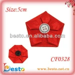 CF0328 Wholesale handmade red fabric cutting flower