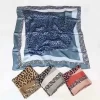 Cheap 100% Polyester Fiber Ladies Square Silk Scarf Elegant Printed Scarf