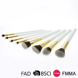 Cheap 8 Pieces Custom Logo Synthetic Hair Wood Handle Cosmetic Brush Makeup Brushes