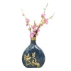 Cheap blue modern resin vase company gifts promotional