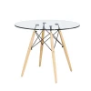 Cheap Home Hotel Restaurant Round Modern Table Glass Table
