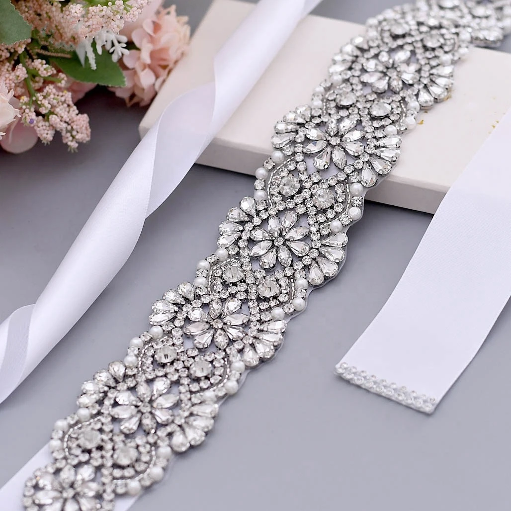 Cheerfeel Hot Sale crystal rhinestone diamond crystal trim chain banding bridal dress decoration pieces RH-175