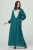 Import Chiffon kaftan Lace front neck long sleeve islamic clothing muslim dress from China