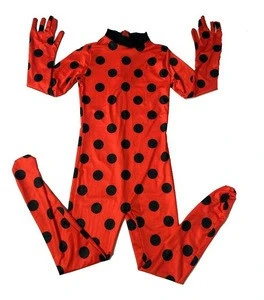 Children and Adults red lady bug costume ladybug cosplay jumpsuit with eyemask and bags