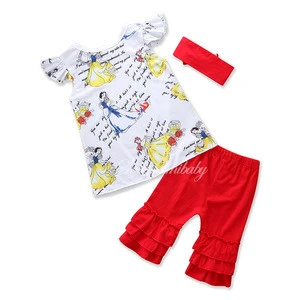 Children Clothing 2019 Summer Girls Clothes T-shirt + capri pants 2pcs Outfits Toddler Girls Clothing Sets