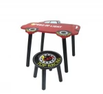 Children Furniture Sets Wooden Kids Cartoon Study Table and Chair sets