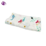 China factory supply 100% cotton printed blanket baby