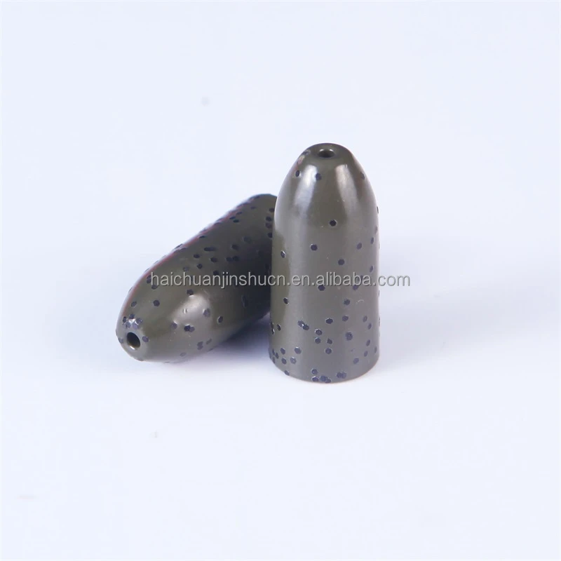 China Manufactuer 3/8oz 1/2oz 1/4oz 3/16 oz Anodized Black Tungsten Bullet Worm Sinkers