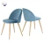 Import China Modern home furniture Cheap blue Velvet dining chair with metal legs from China