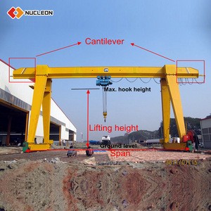 China Mould Lifting 10 Ton Single Girder Hydraulic Mobile Gantry Crane Price