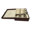 China supplier 2pcs Leather Retro Wine Box Packaging Bar Accessories Tools