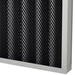 China Supplier Air Filter G4 Activated Carbon Pleated Filter Activated Carbon Fiber Media Aluminum Frame