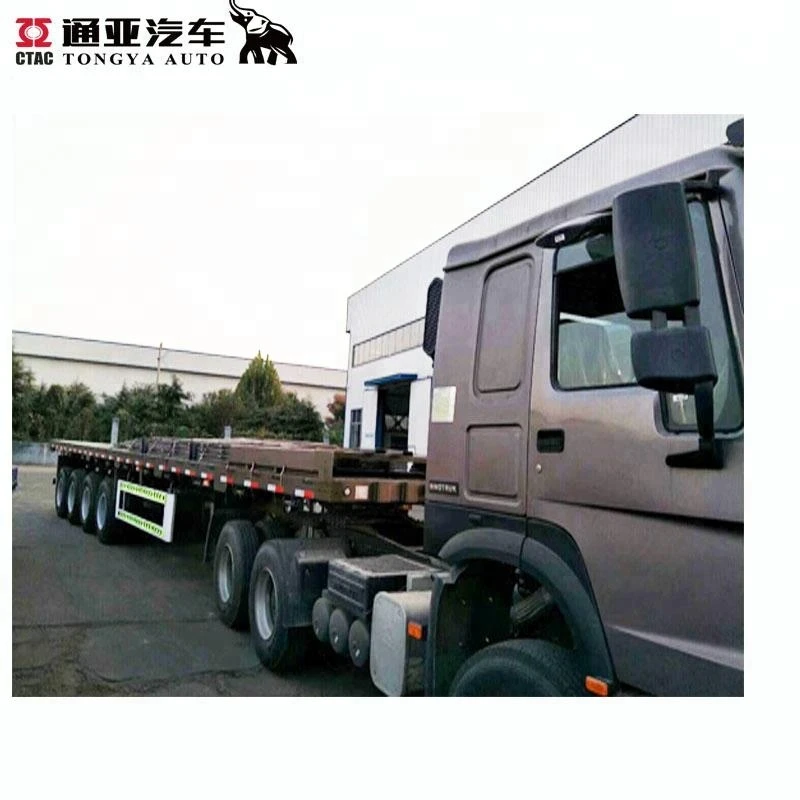 China truck trailer 4 axles flatbed semi-trailer