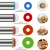 Christmas Stainless Steel Engraved Logo Adjustable Embossed Embossing Dougn Roller Baking Rolling Pin Pins With Removable Rings