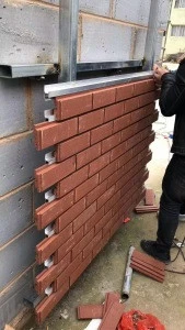 Cladding facade wall slip bricks in size of  215*65*28mm