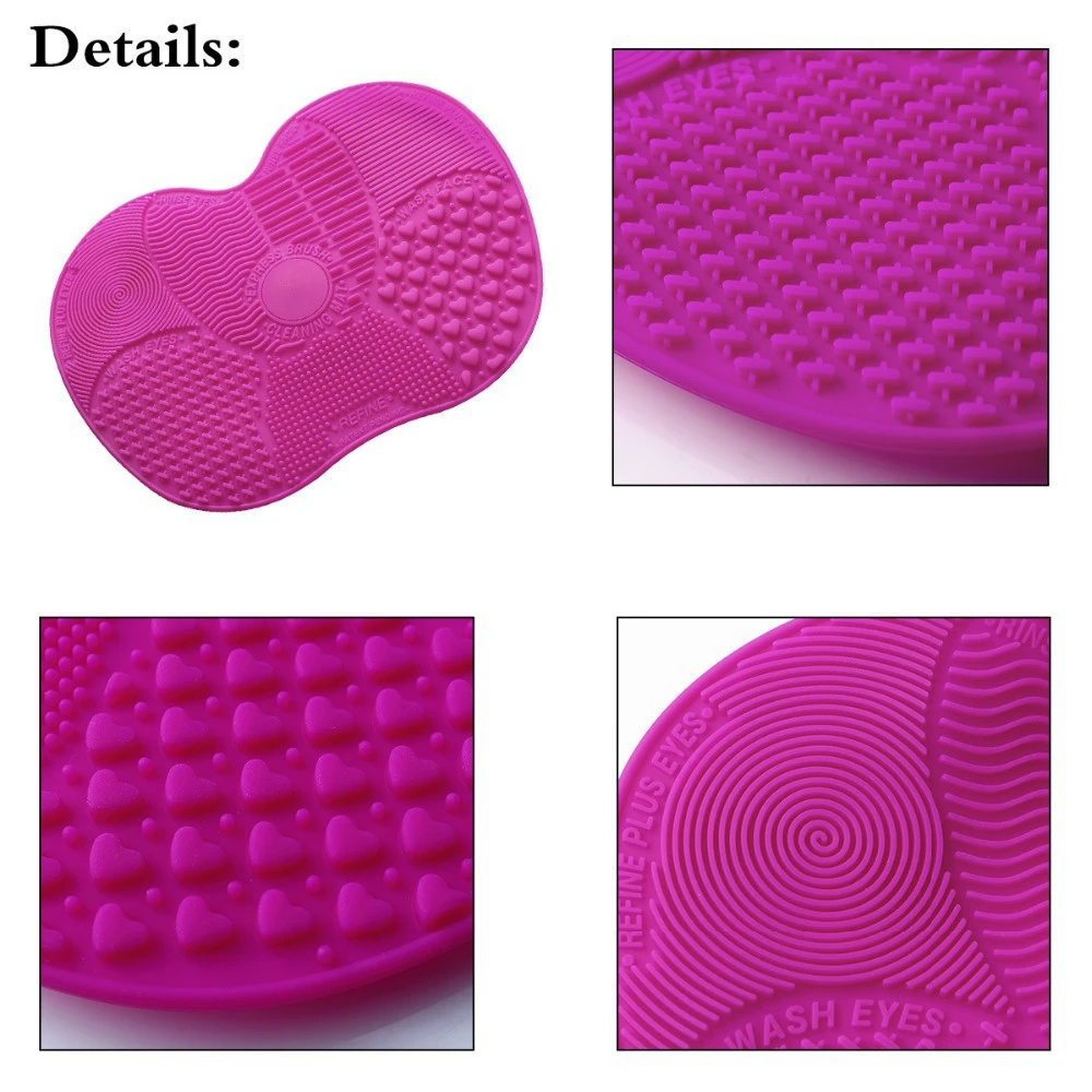 Cleaning Pad Make Up Brushes Cleanser Silicon Makeup Brush Cleaning Mat Mini Multi-color Makeup Brush Cleaner