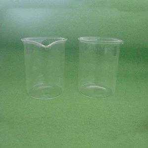 Clear quartz glass beaker for measuring