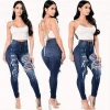 Clothing Factory Wholesale women jeans Damaged tight super skinny ripped high waist womens denim stretch pants