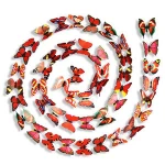 Color Printing 7cm PVC Plastic Butterfly 3d Fridge Magnet