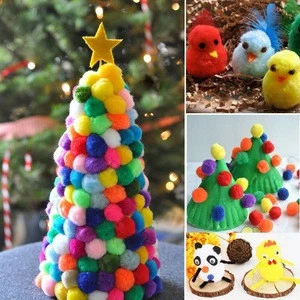 Colorful Diy Decoration Craft Wool Pom Poms For Christmas